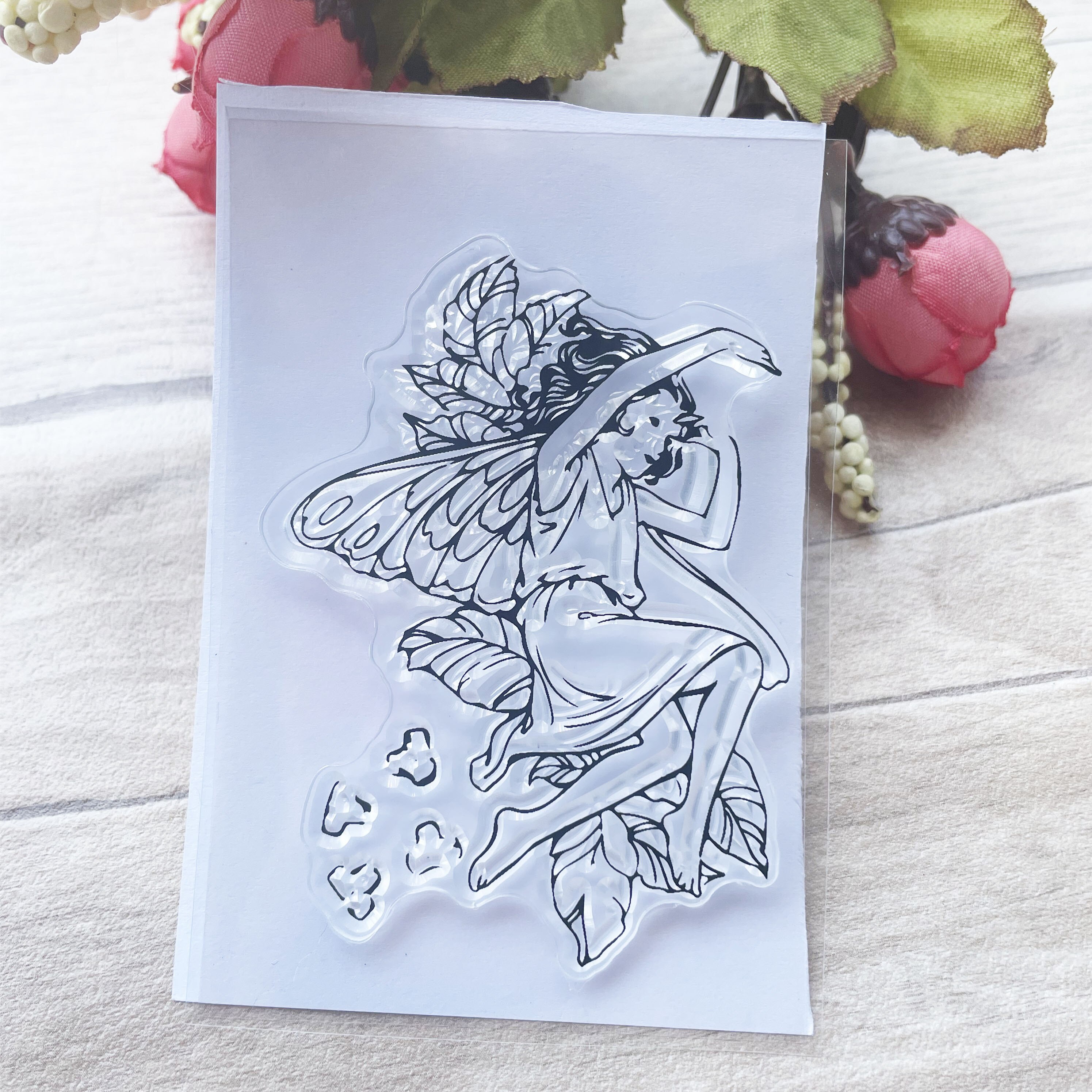 Butterfly Rubber Sheet - 9*6cm Fairy Butterfly Clear Stamps Transparent