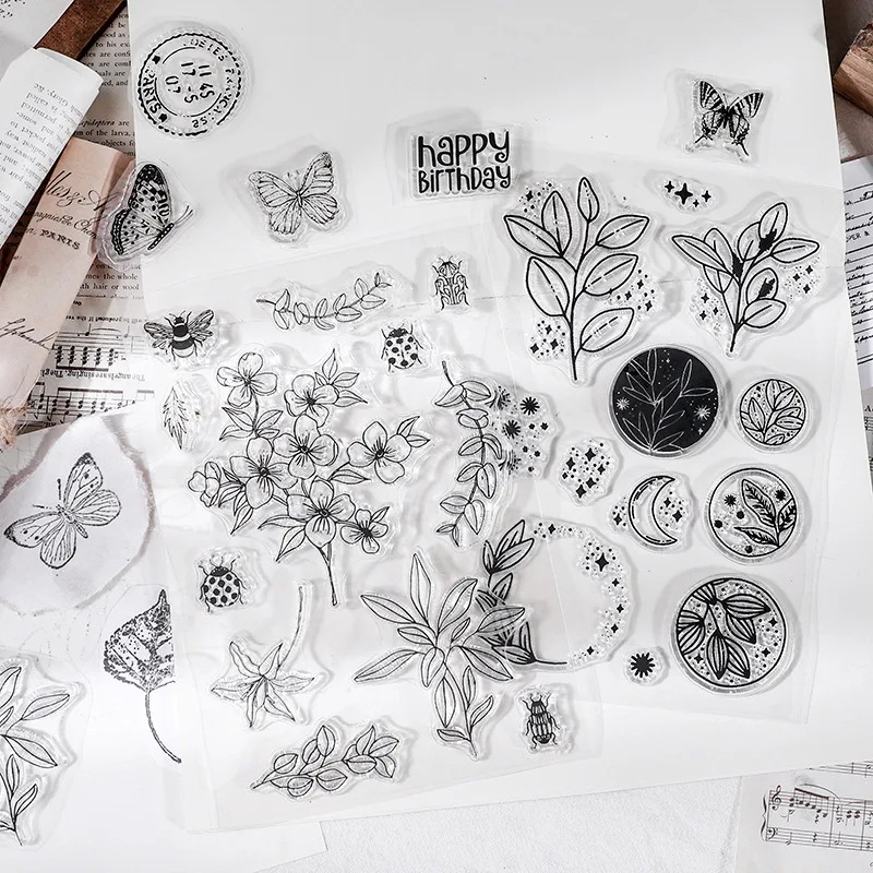Moon Flowers Leaves Butterfly  – Butterfly Rubber Sheet Bewertung und Preis